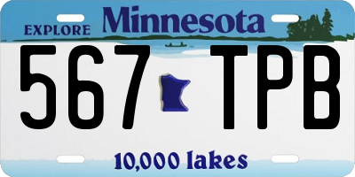MN license plate 567TPB