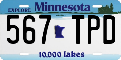 MN license plate 567TPD