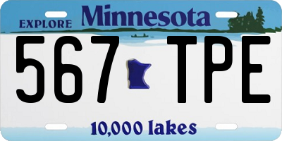 MN license plate 567TPE