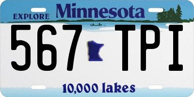 MN license plate 567TPI