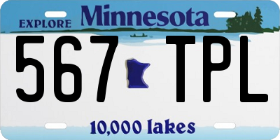 MN license plate 567TPL