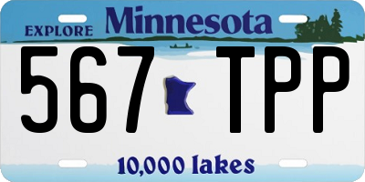 MN license plate 567TPP