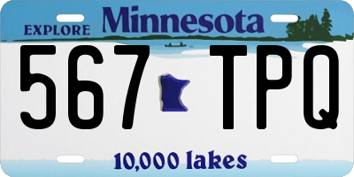 MN license plate 567TPQ