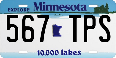 MN license plate 567TPS