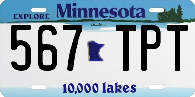 MN license plate 567TPT