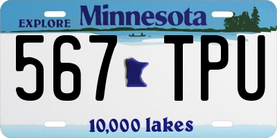MN license plate 567TPU
