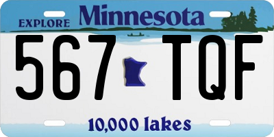 MN license plate 567TQF