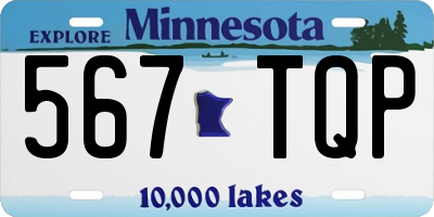 MN license plate 567TQP