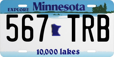 MN license plate 567TRB