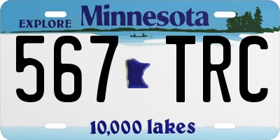 MN license plate 567TRC