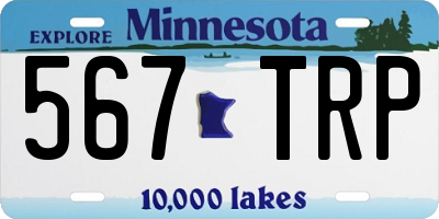 MN license plate 567TRP