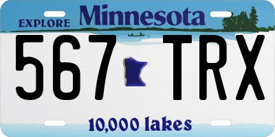MN license plate 567TRX