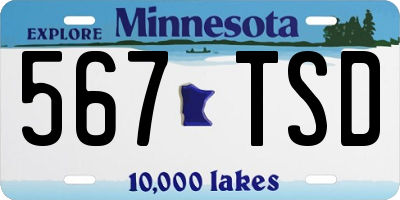 MN license plate 567TSD