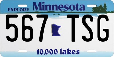 MN license plate 567TSG
