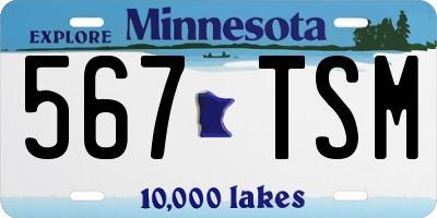 MN license plate 567TSM