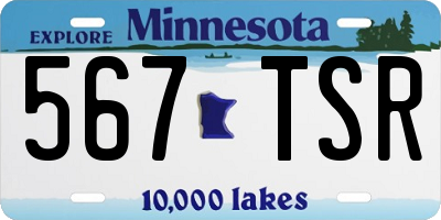 MN license plate 567TSR
