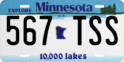 MN license plate 567TSS