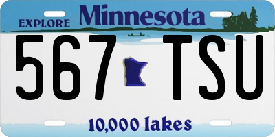 MN license plate 567TSU