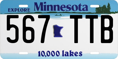 MN license plate 567TTB