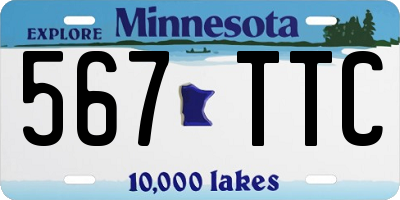 MN license plate 567TTC