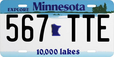 MN license plate 567TTE