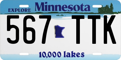 MN license plate 567TTK