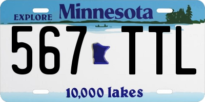 MN license plate 567TTL
