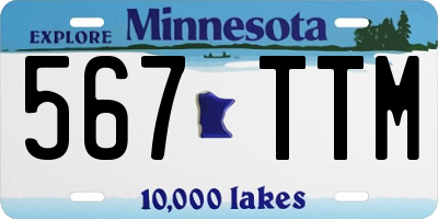 MN license plate 567TTM