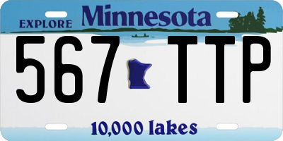 MN license plate 567TTP