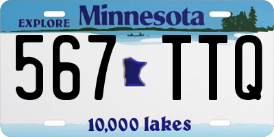 MN license plate 567TTQ