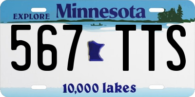 MN license plate 567TTS