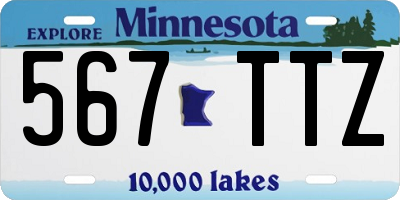 MN license plate 567TTZ