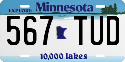 MN license plate 567TUD