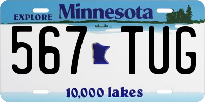 MN license plate 567TUG