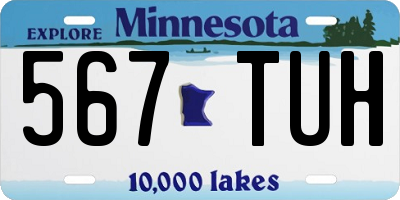 MN license plate 567TUH