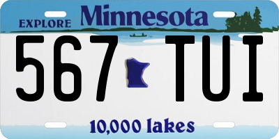MN license plate 567TUI