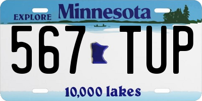 MN license plate 567TUP