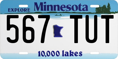 MN license plate 567TUT