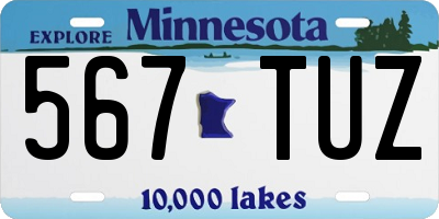 MN license plate 567TUZ