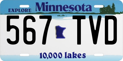 MN license plate 567TVD