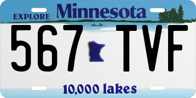 MN license plate 567TVF