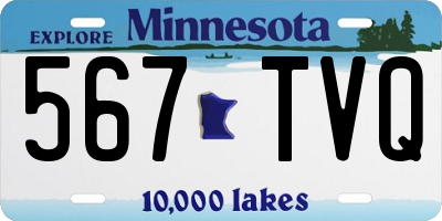 MN license plate 567TVQ