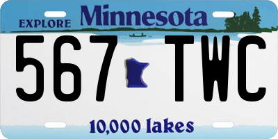 MN license plate 567TWC