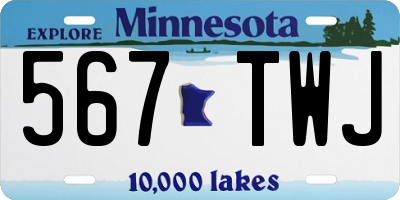 MN license plate 567TWJ