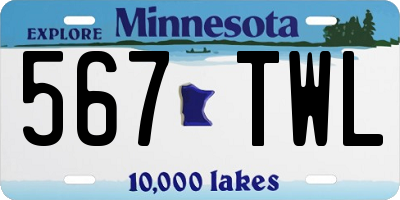 MN license plate 567TWL
