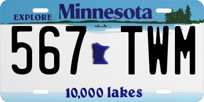 MN license plate 567TWM