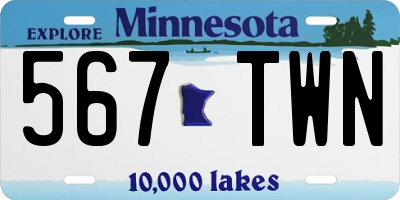 MN license plate 567TWN