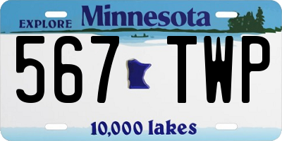 MN license plate 567TWP