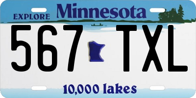 MN license plate 567TXL