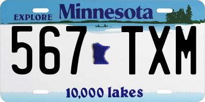MN license plate 567TXM